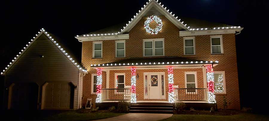 Christmas lights installation forest va